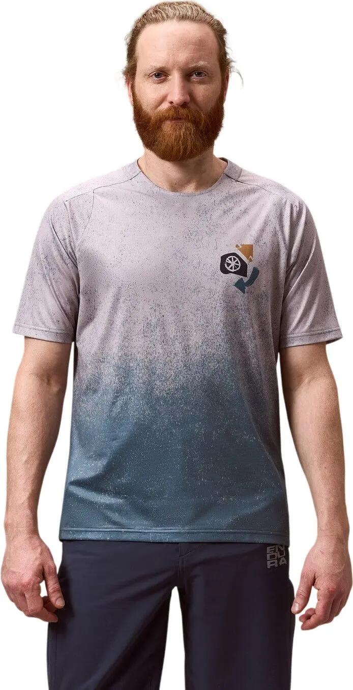 Maillot de manga corta Endura Singletrack Print gris para hombre 1/7