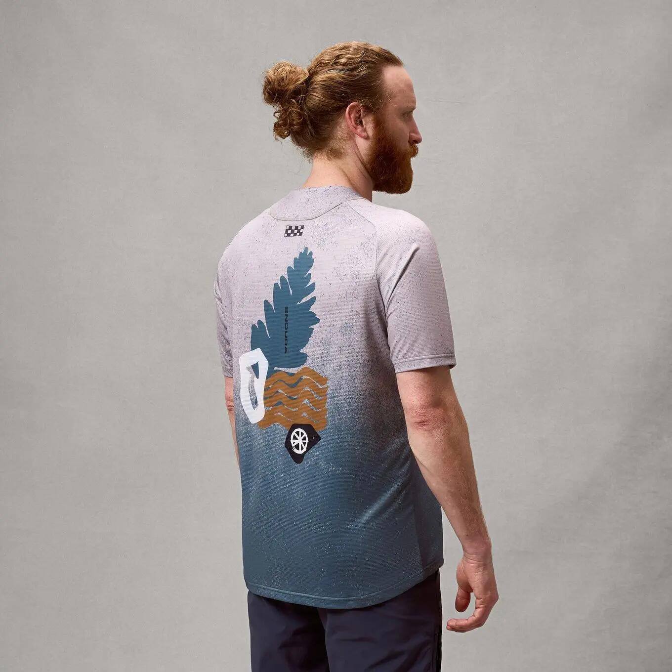 Maillot de manga corta Endura Singletrack Print gris para hombre 3/7