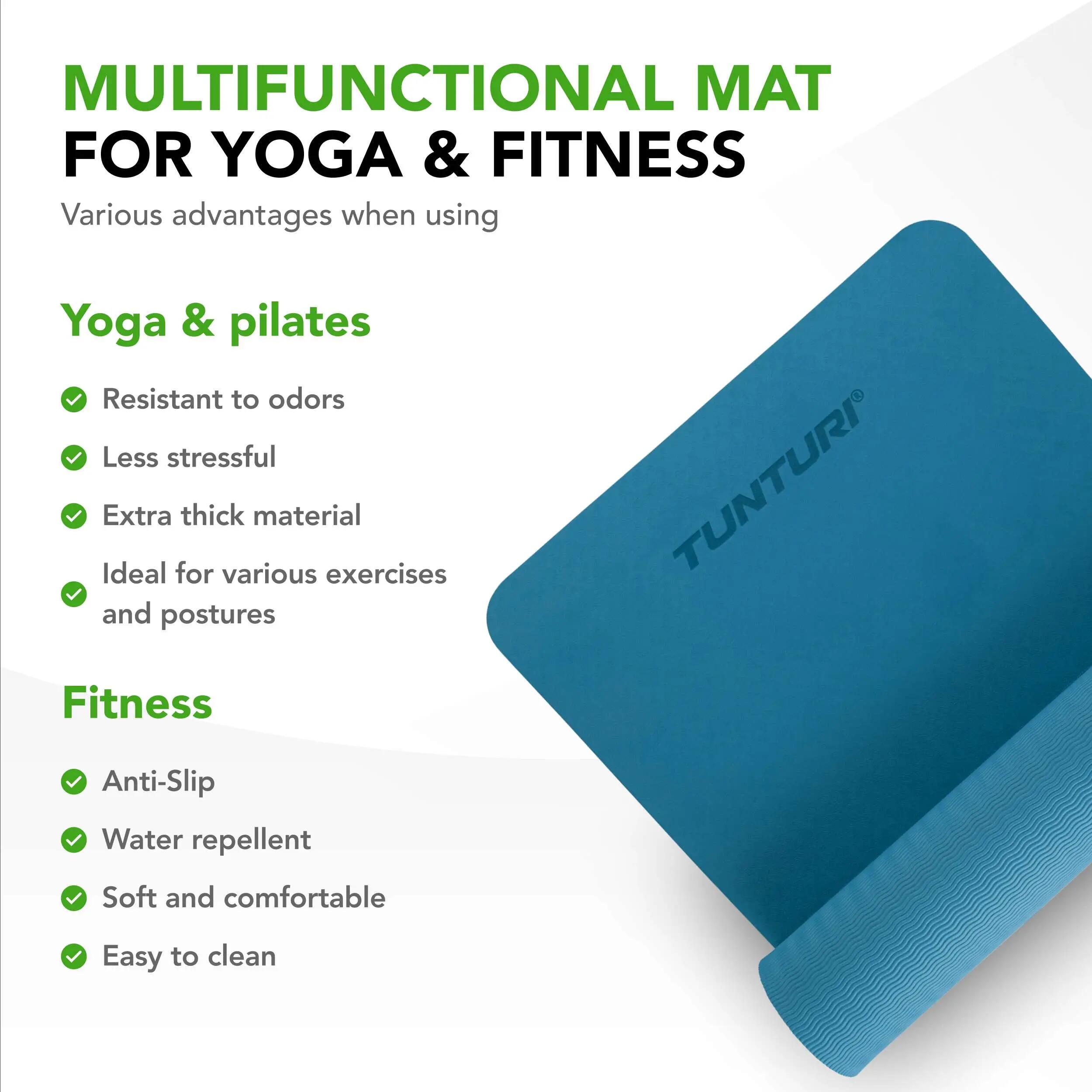 Tappetino Yoga 8mm Spesso - Antiscivolo - Ginnastica, Pilates e Sport 5/8