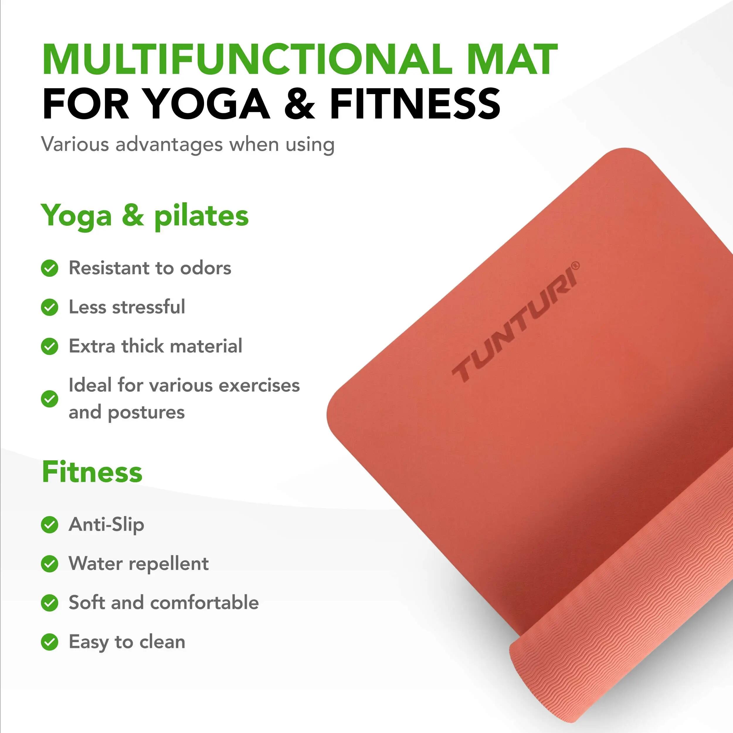 Yoga mat 8mm - Pilates Mat - Extra Dikke Fitness Mat - 183x61x0,8 cm - Anti Slip 5/8