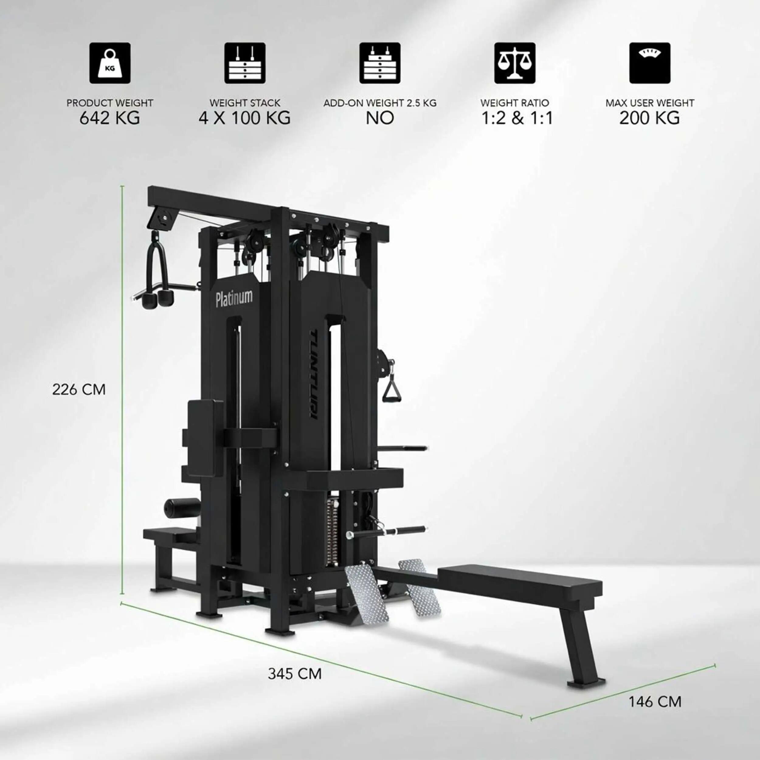 Tunturi Platinum 4-in1 Multi Station avec bloc de poids 2/7