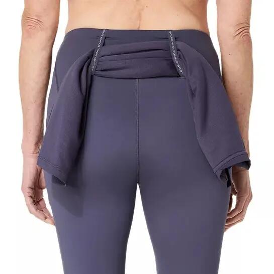 Damen - Running - Lauftights - Winter, hoher Bund - ROAD - Indigo Fog 3/4