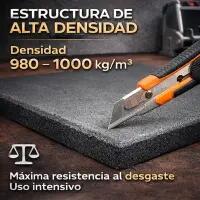 ARQUICAUCHO - Loseta Caucho ImpactPro 1x1mx2cm, Anti Rayadura, ECO 3/8