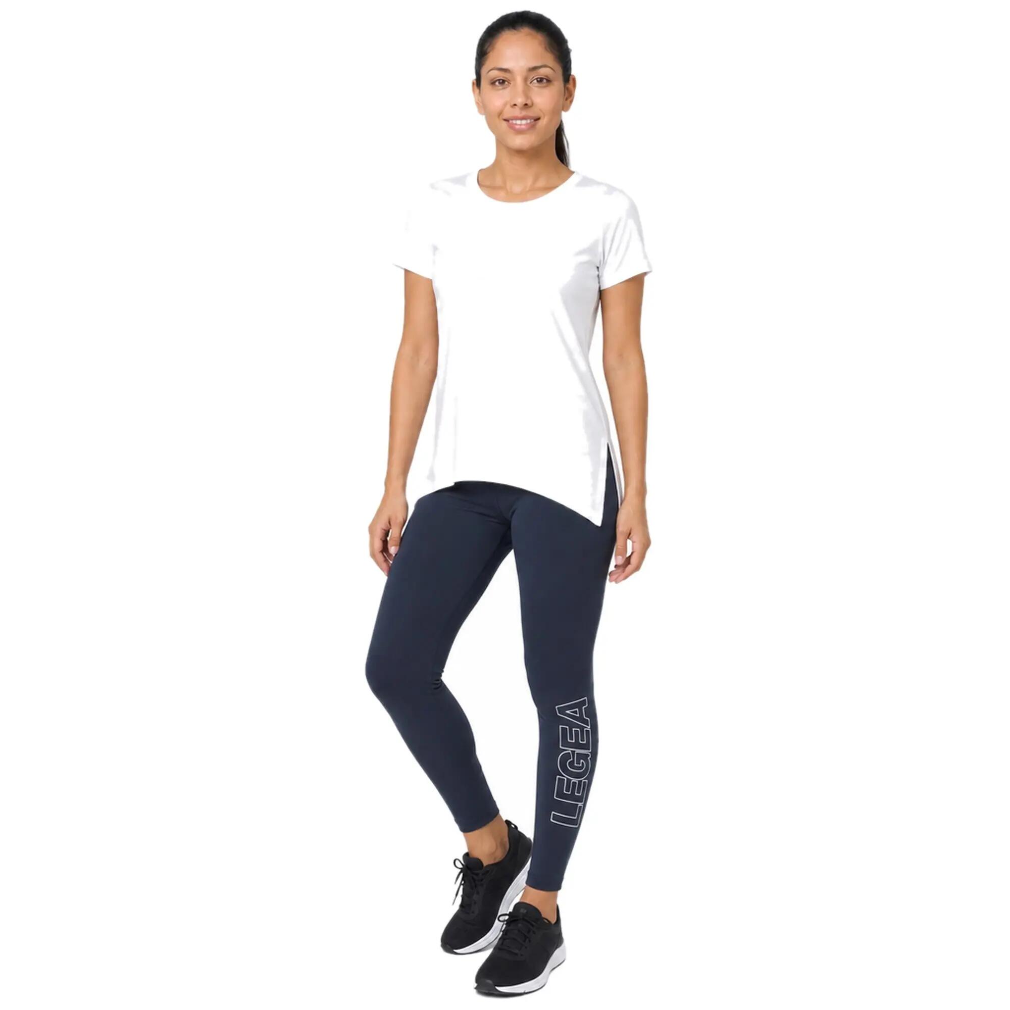 Ensemble t-shirt et legging femme Europa + Levery Blanc / Bleu marine 1/8
