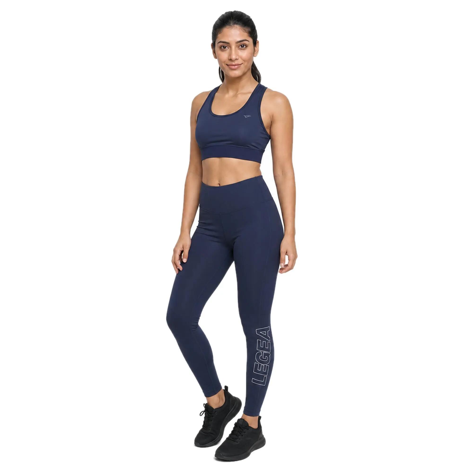 Ensemble top et legging femme Dione + Levery Bleu marine 1/8