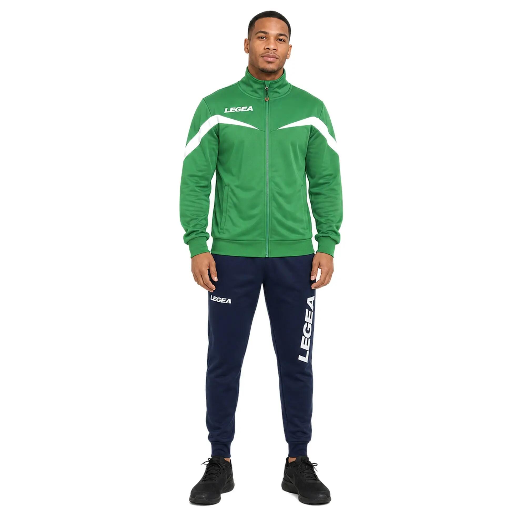 Trainingspak unisex Mosca + Tokyo Groen / Wit / Marineblauw 1/8
