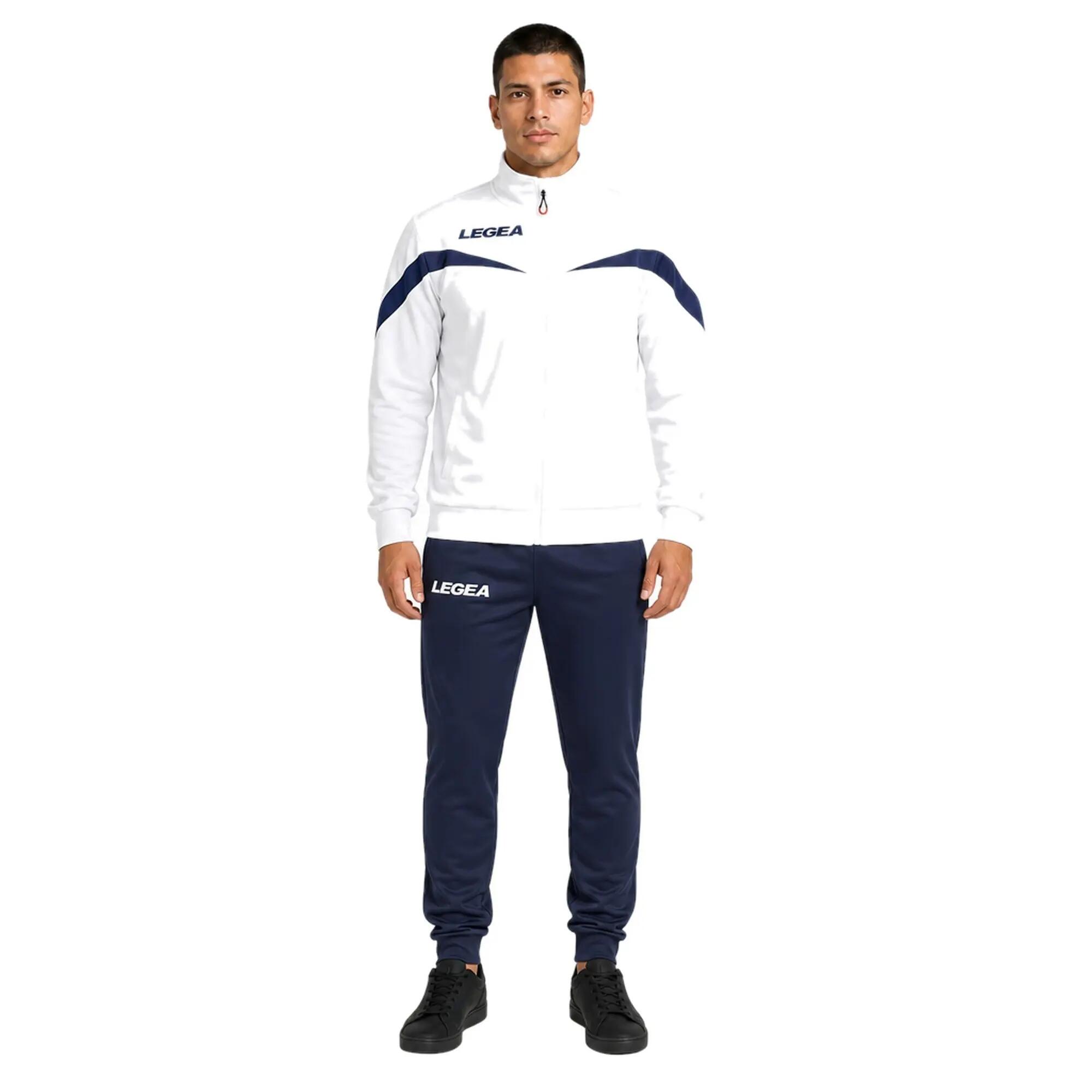Tuta sportiva unisex Salvador + Cuba Bianco / Blu 1/8