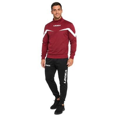 Trainingspak kinderen calcutta + tokyo granaatrood / wit / zwart