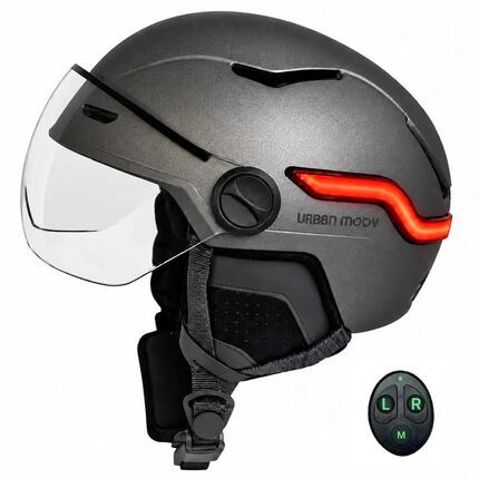 Kask Vizion z lampką hamulcową LED - Szary