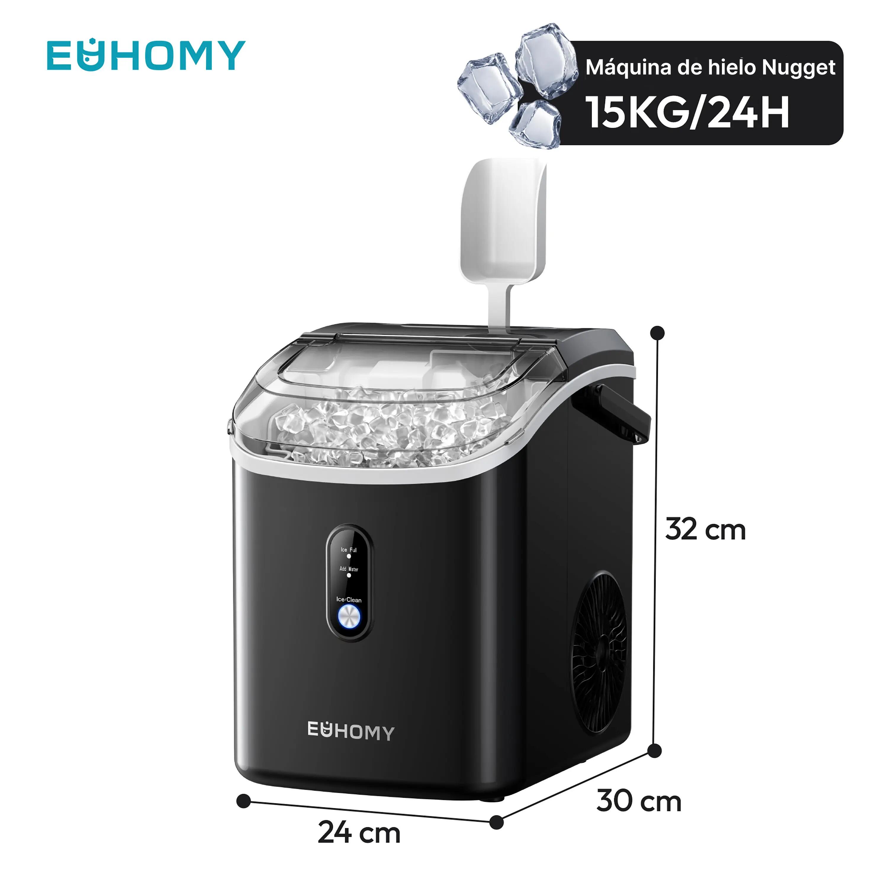 Euhomy máquina para fabricar hielo (15Kg en 24h) 6/6