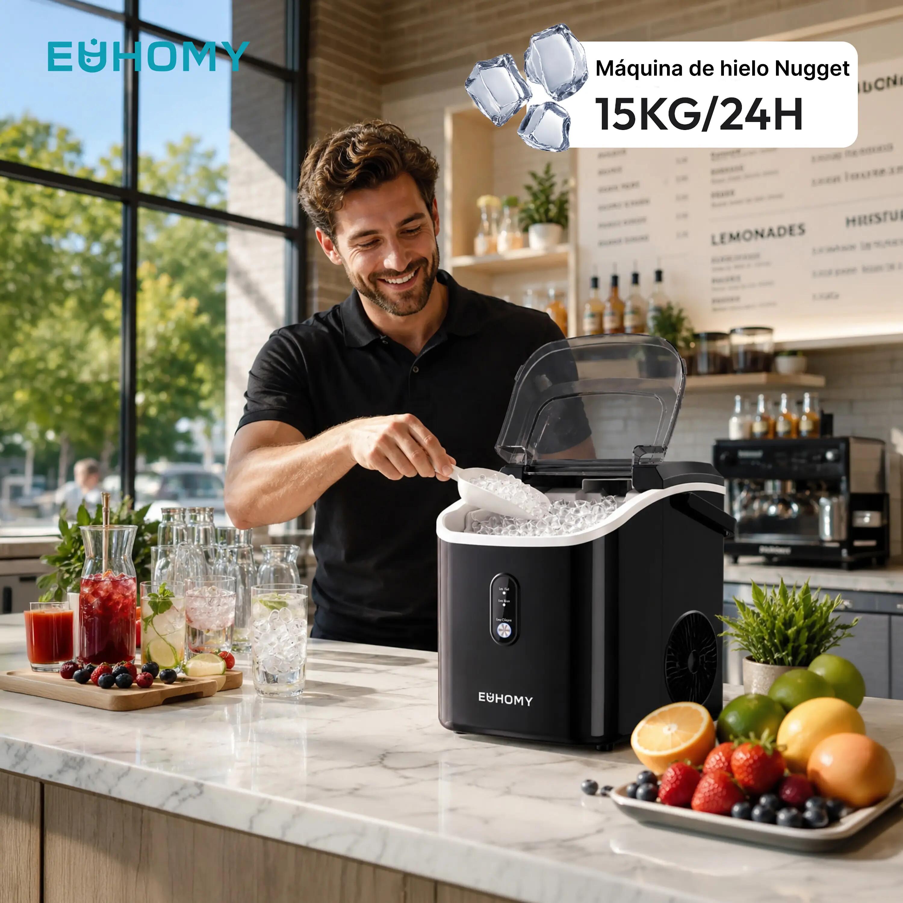 Euhomy máquina para fabricar hielo (15Kg en 24h) 3/6