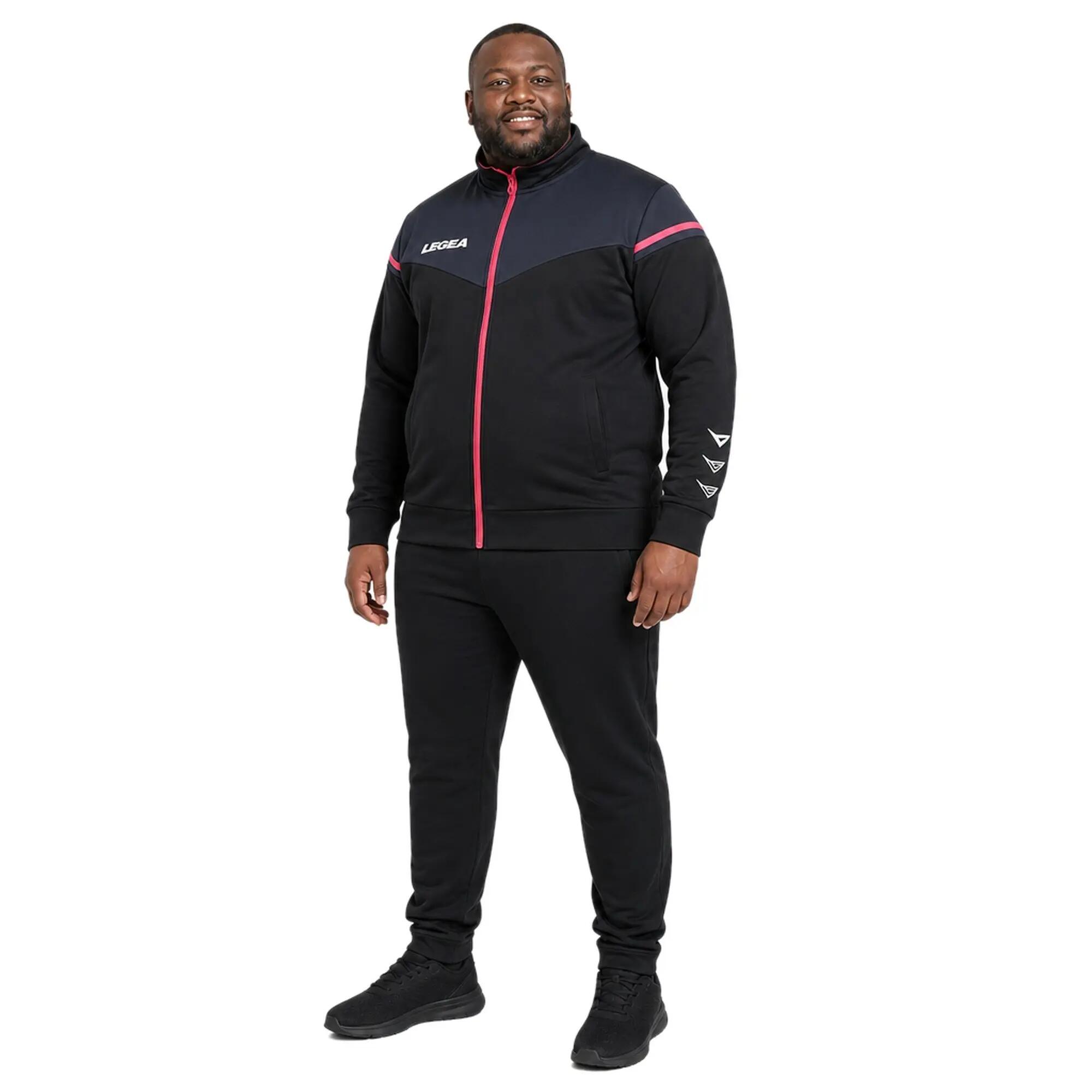 Unisex Tracksuit Sender Oversize + Fiondo Black / Fuchsia 1/8