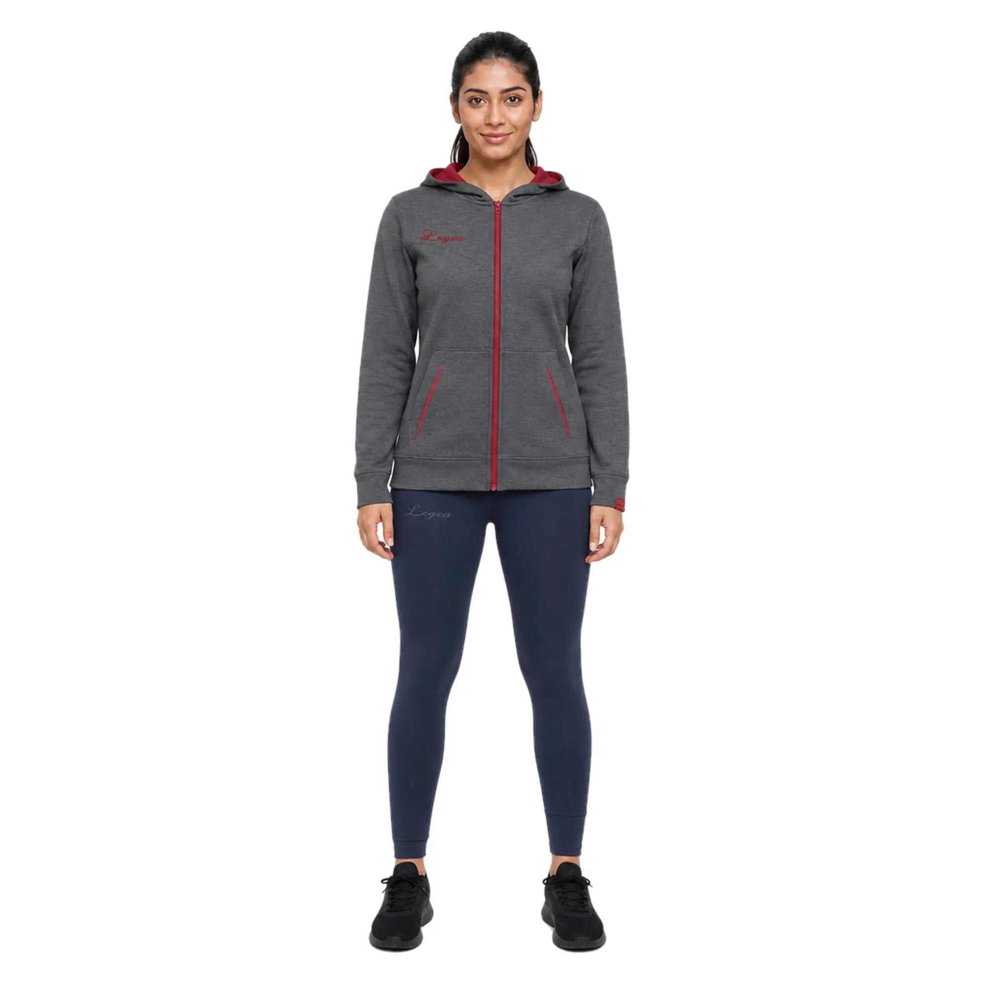 Ensemble sweat et legging femme Osha Gris chiné foncé / Rose foncé / Bleu marine 1/7