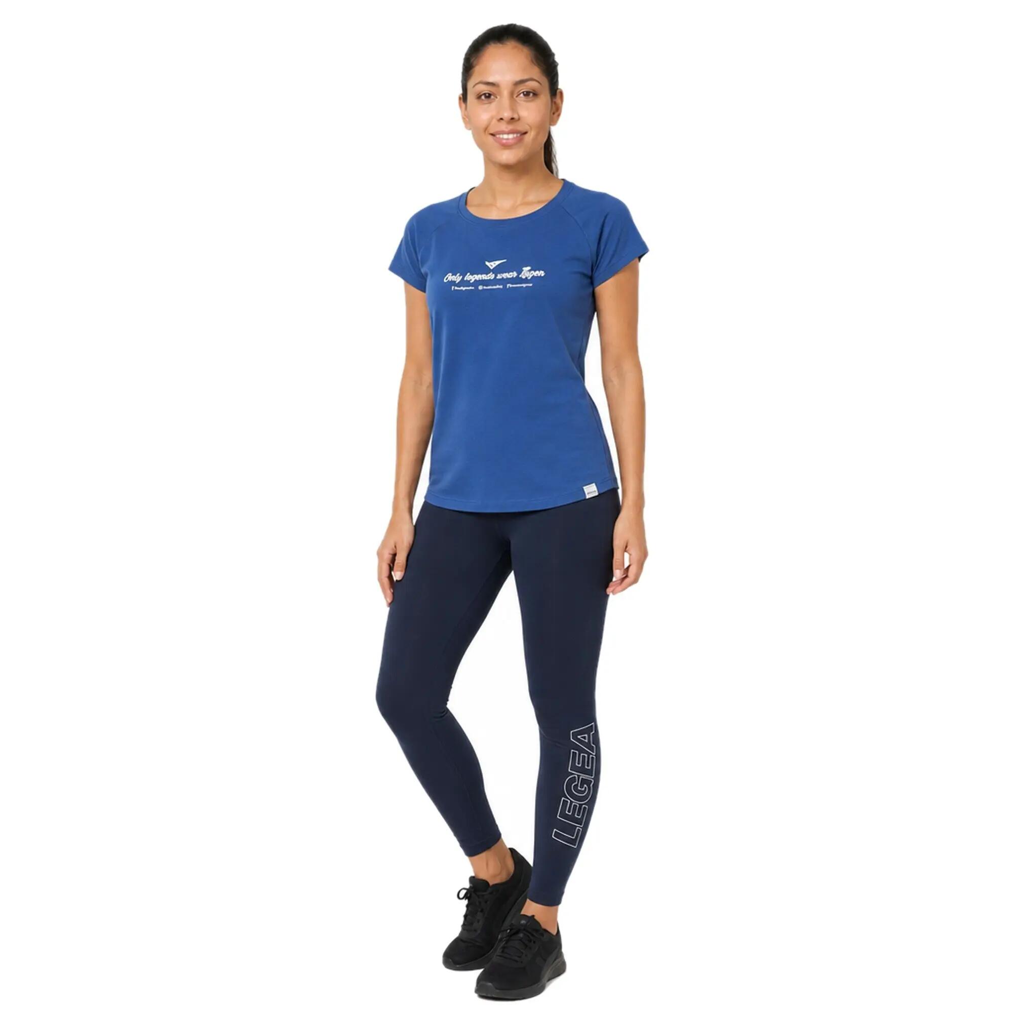 Ensemble t-shirt et legging femme Cillene + Levery Bleu clair / Bleu marine 1/8