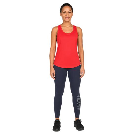 Ensemble débardeur et legging femme Tanissa + Levery Corail fluo / Bleu marine