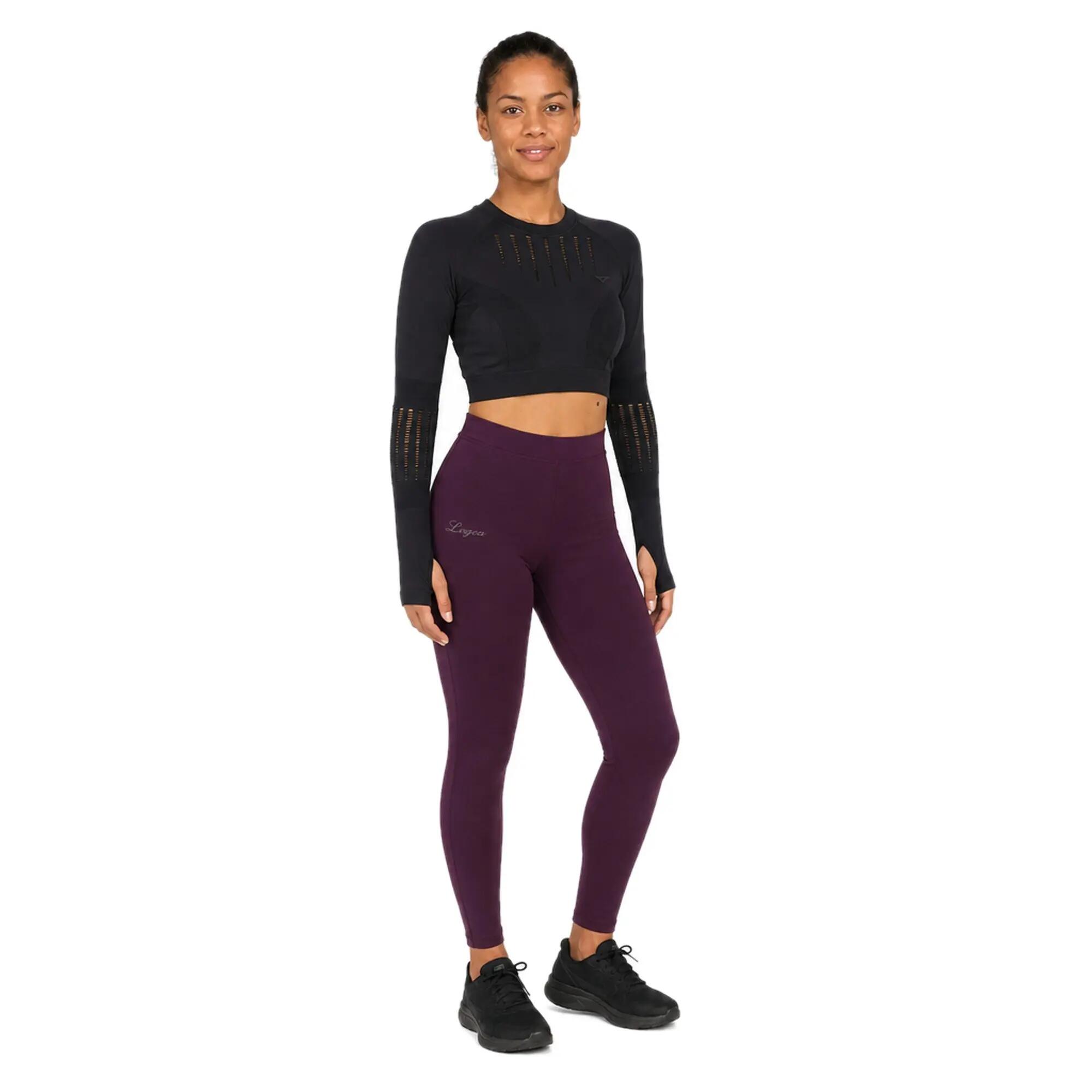 Set t-shirt en legging dames Rue + Vexen Zwart / Paars 1/8