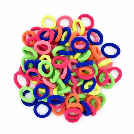 50 Kinder Haargummis Fluoreszierend