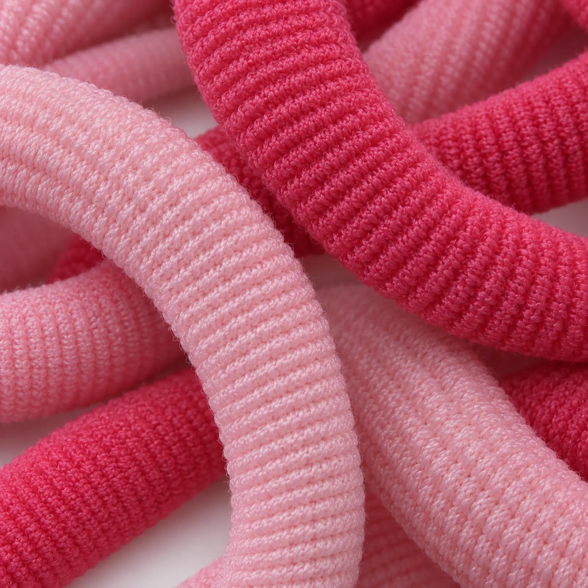 50 Hair ties Pink 3/5