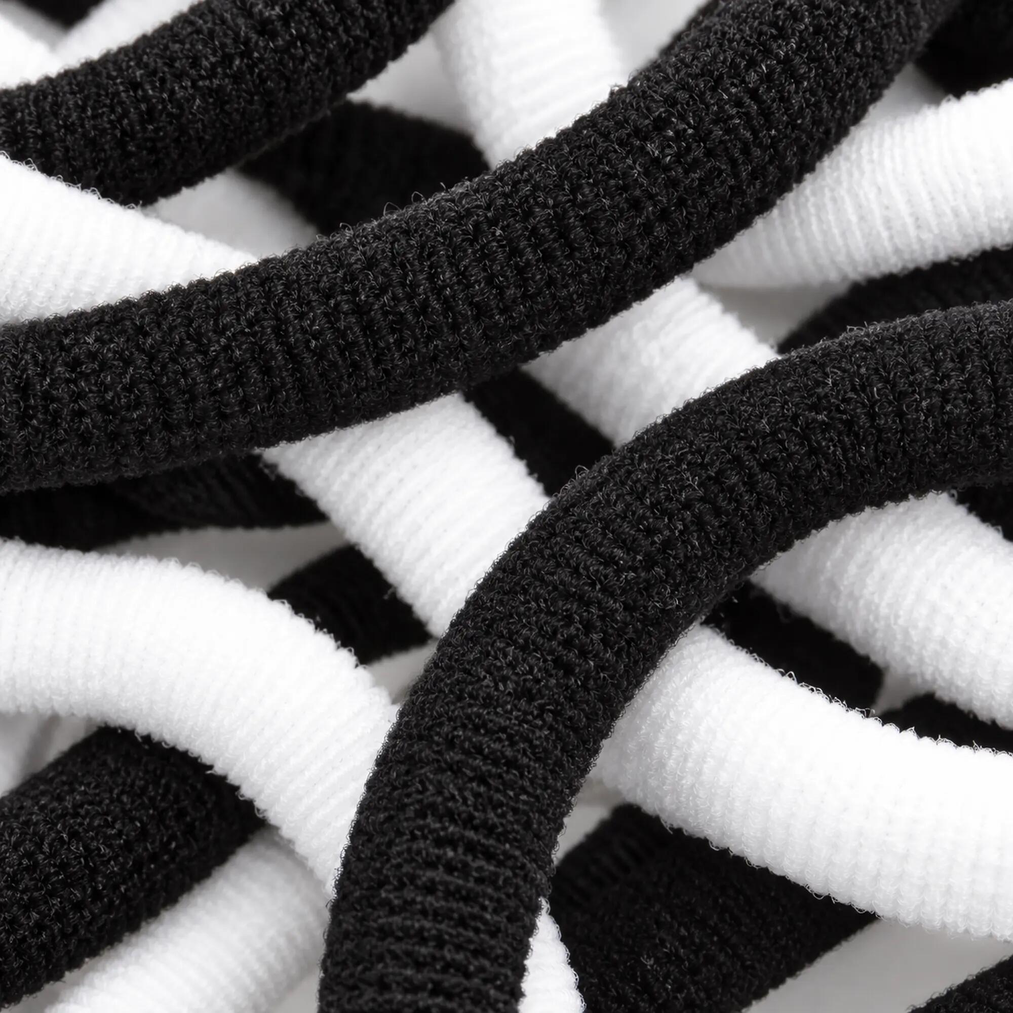 50 Élastiques à cheveux pour enfants Noir/Blanc 3/4