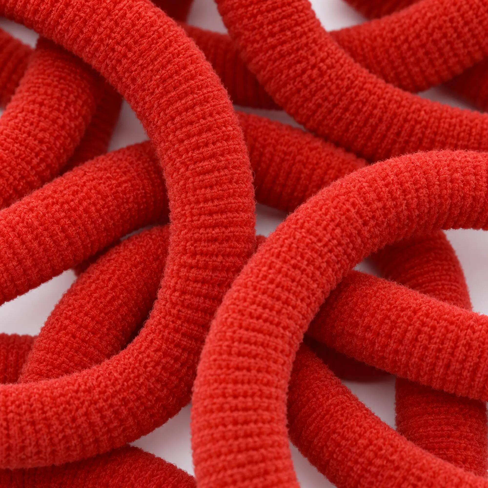 25 Hair ties Red 3/4