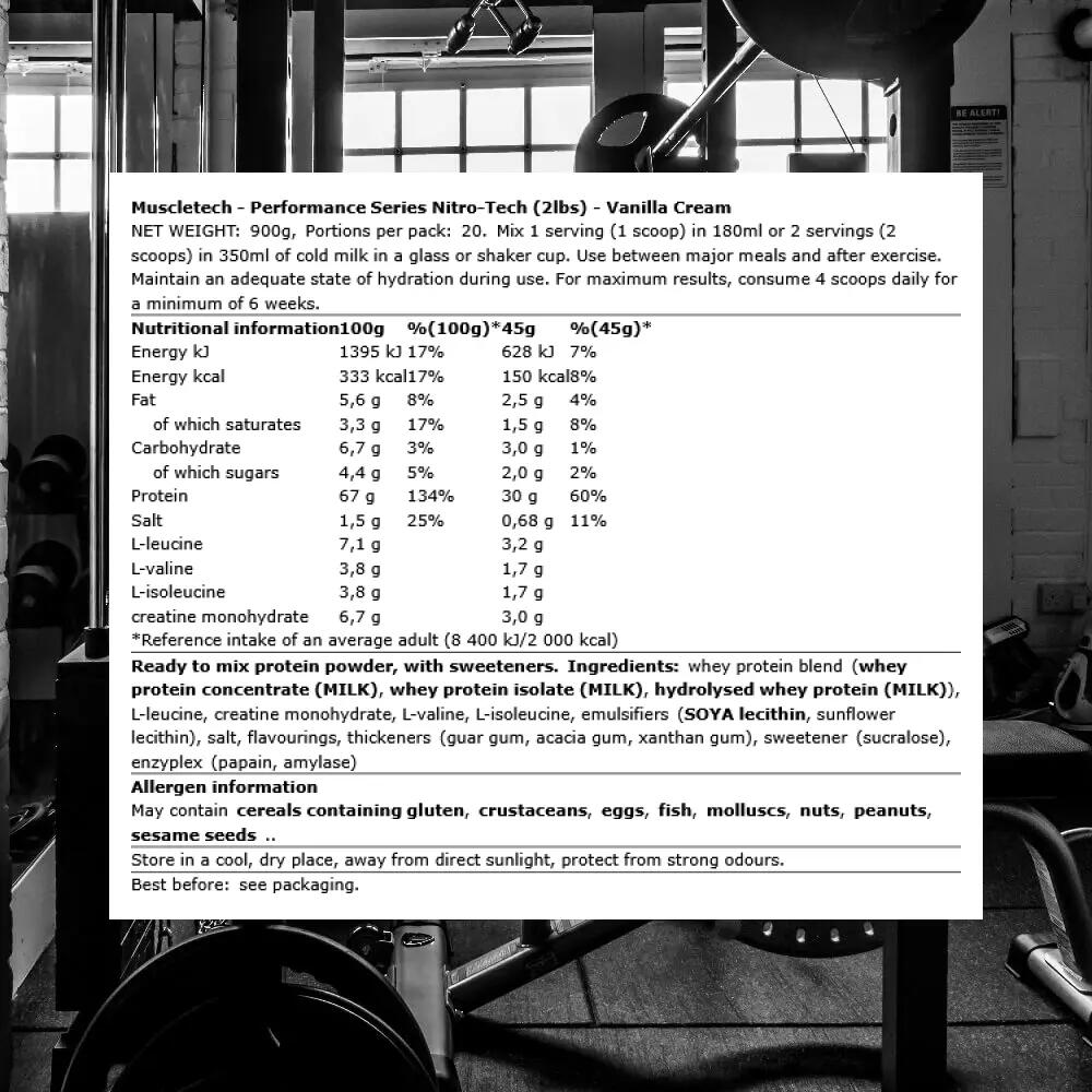 Whey isolate - Nitro-Tech - Crème à la Vanille 3/6