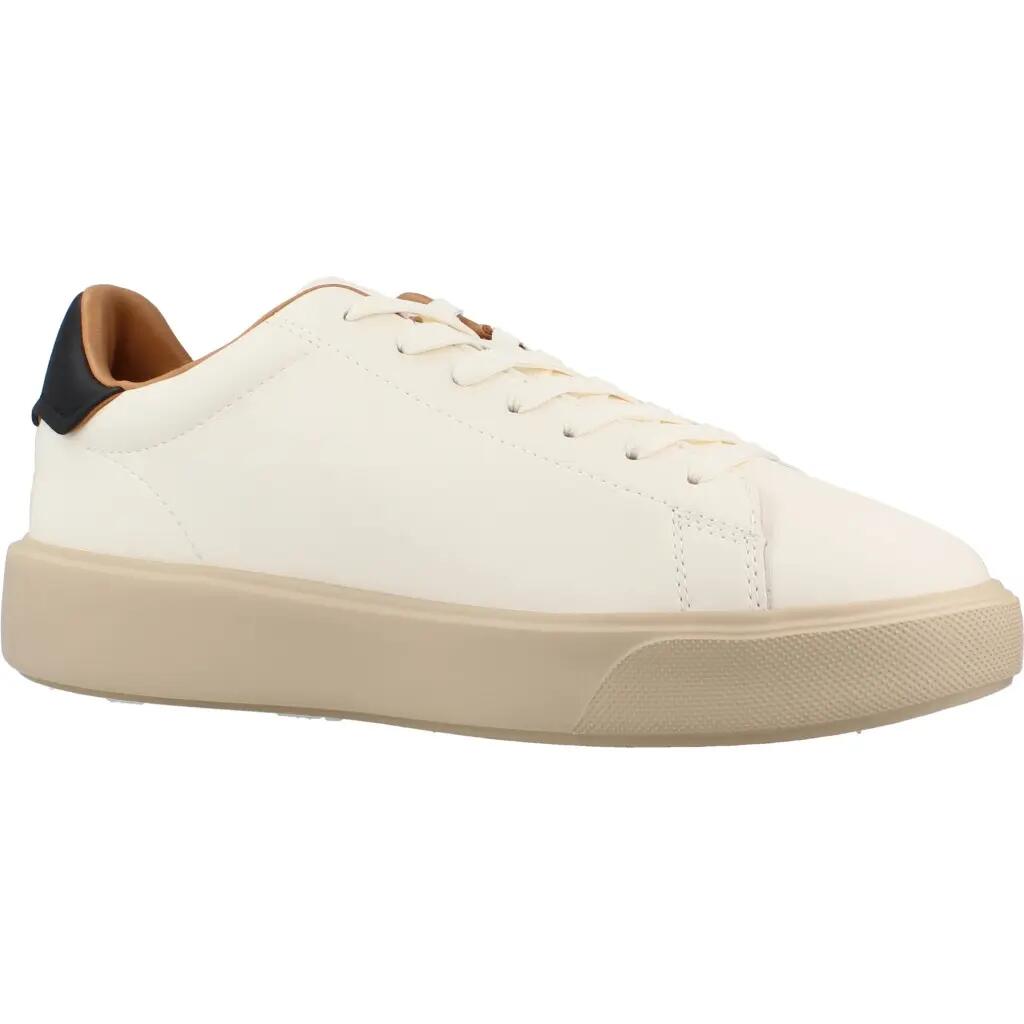 Herensneakers van leer met veters - BUCK14 - wit en zwart 5/5