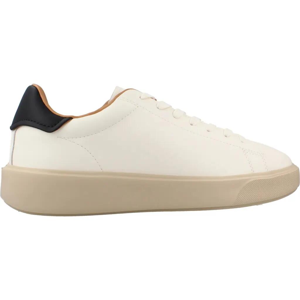 Herensneakers van leer met veters - BUCK14 - wit en zwart 4/5