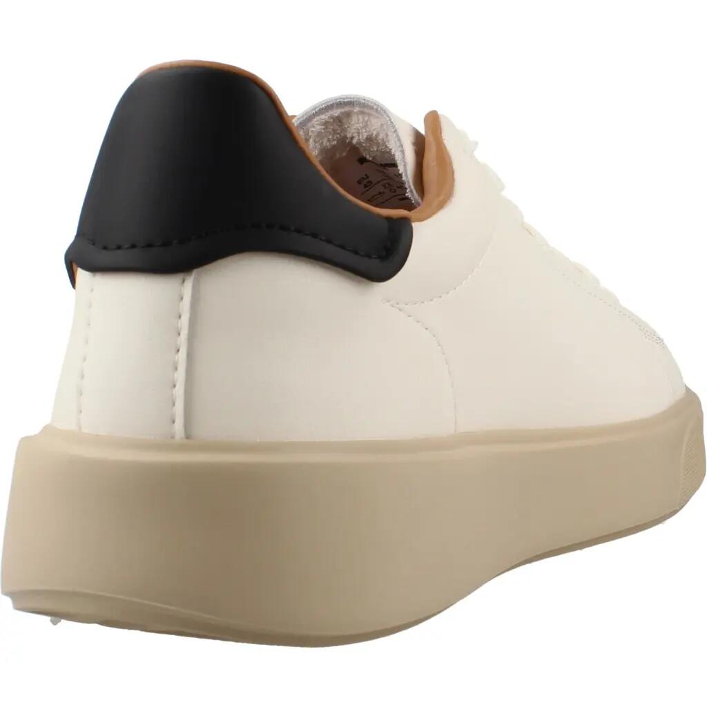 Herensneakers van leer met veters - BUCK14 - wit en zwart 3/5