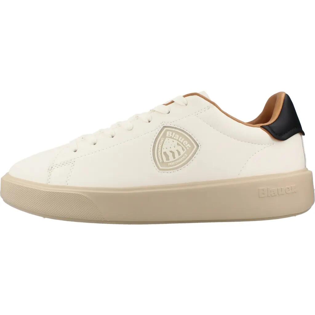 Herensneakers van leer met veters - BUCK14 - wit en zwart 2/5