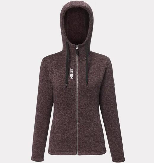 Veste Polaire de Randonnée Millet "CHAMONIX KNITWARM HOODIE W" XS Bordeaux