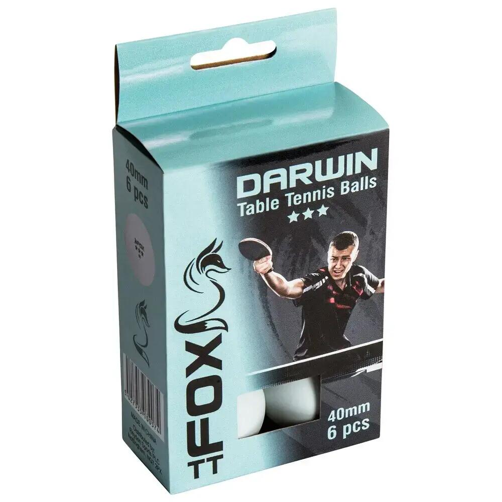 Bola de ténis de mesa Fox TT Darwin 3 Star (x6) 1/1