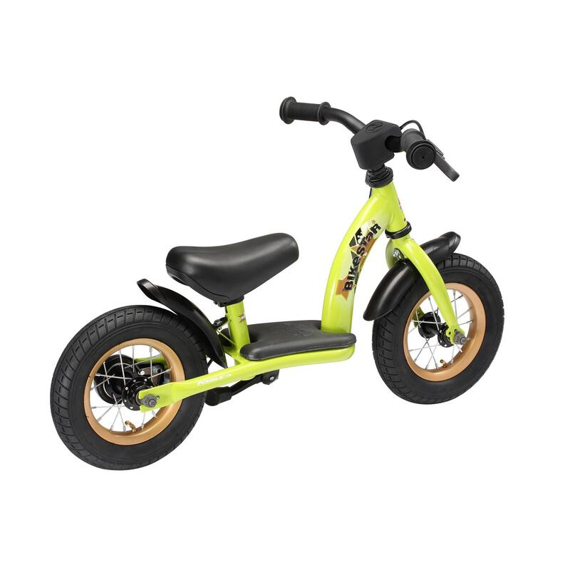 Bicicleta sin pedales infantil 10 pulgadas BIKESTAR classic verde 2 años