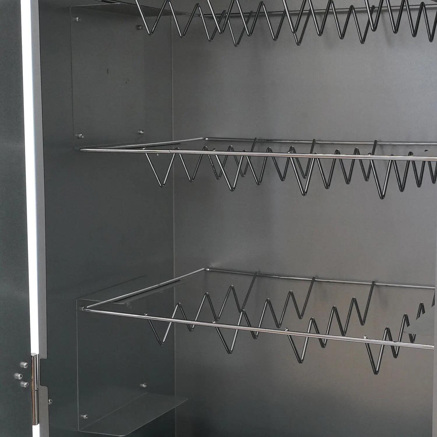 Fumoir Magnum 80cm avec thermomètre et grilles inox 3/7