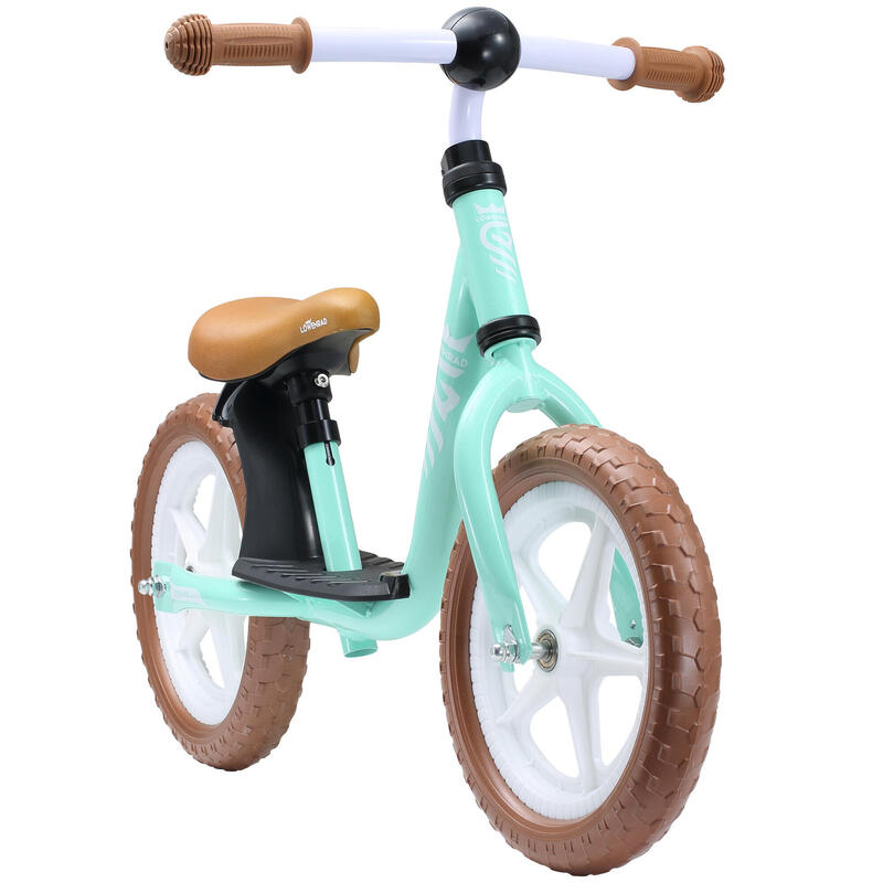 Löwenrad loopfiets met staplank 12 inch, mint