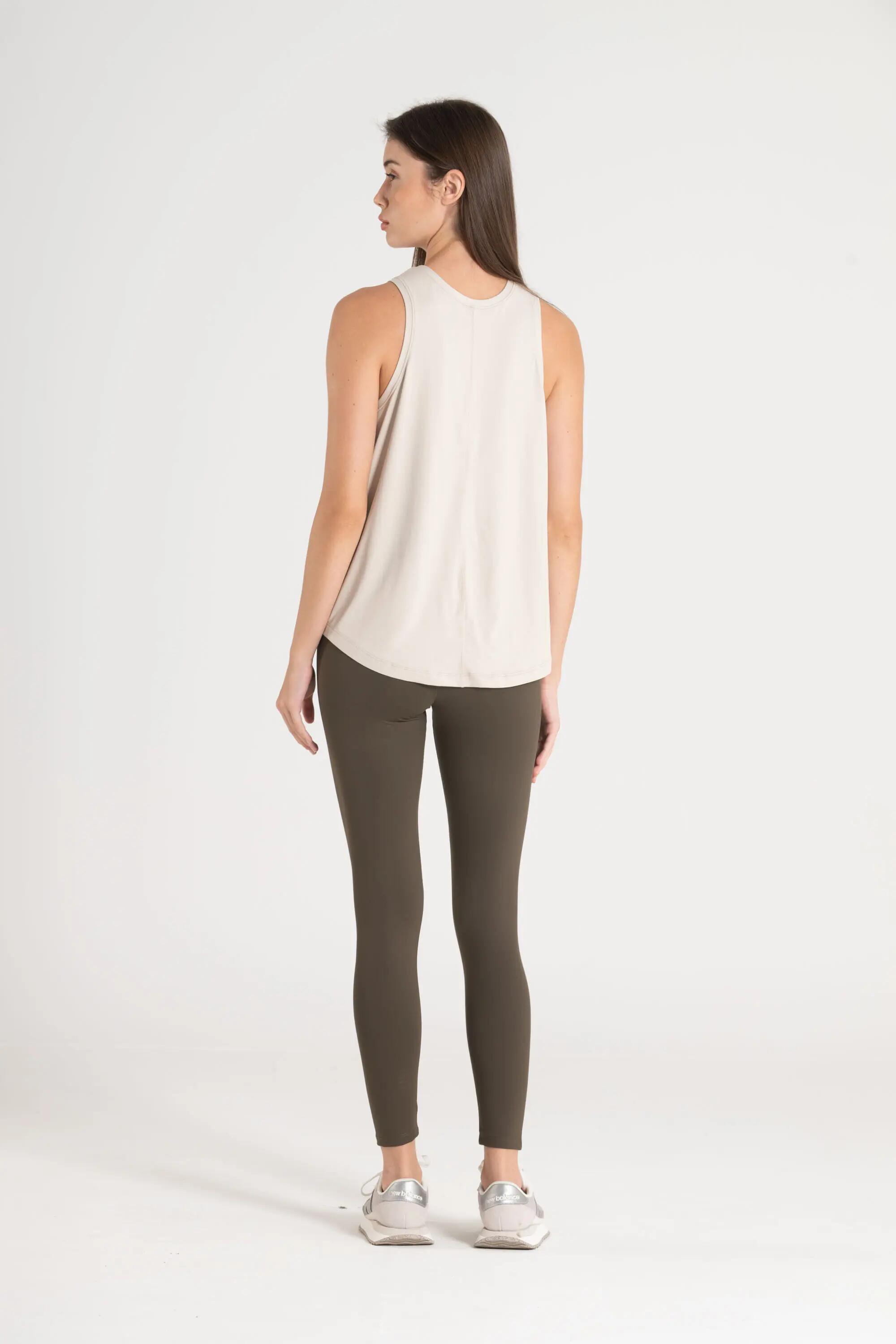 Leggings Fitness Mulher Cintura Subida Genuine Caqui 4/4