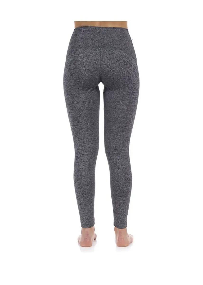 Leggings Fitness Mujer Tiro Alto Lotus Gris 4/4