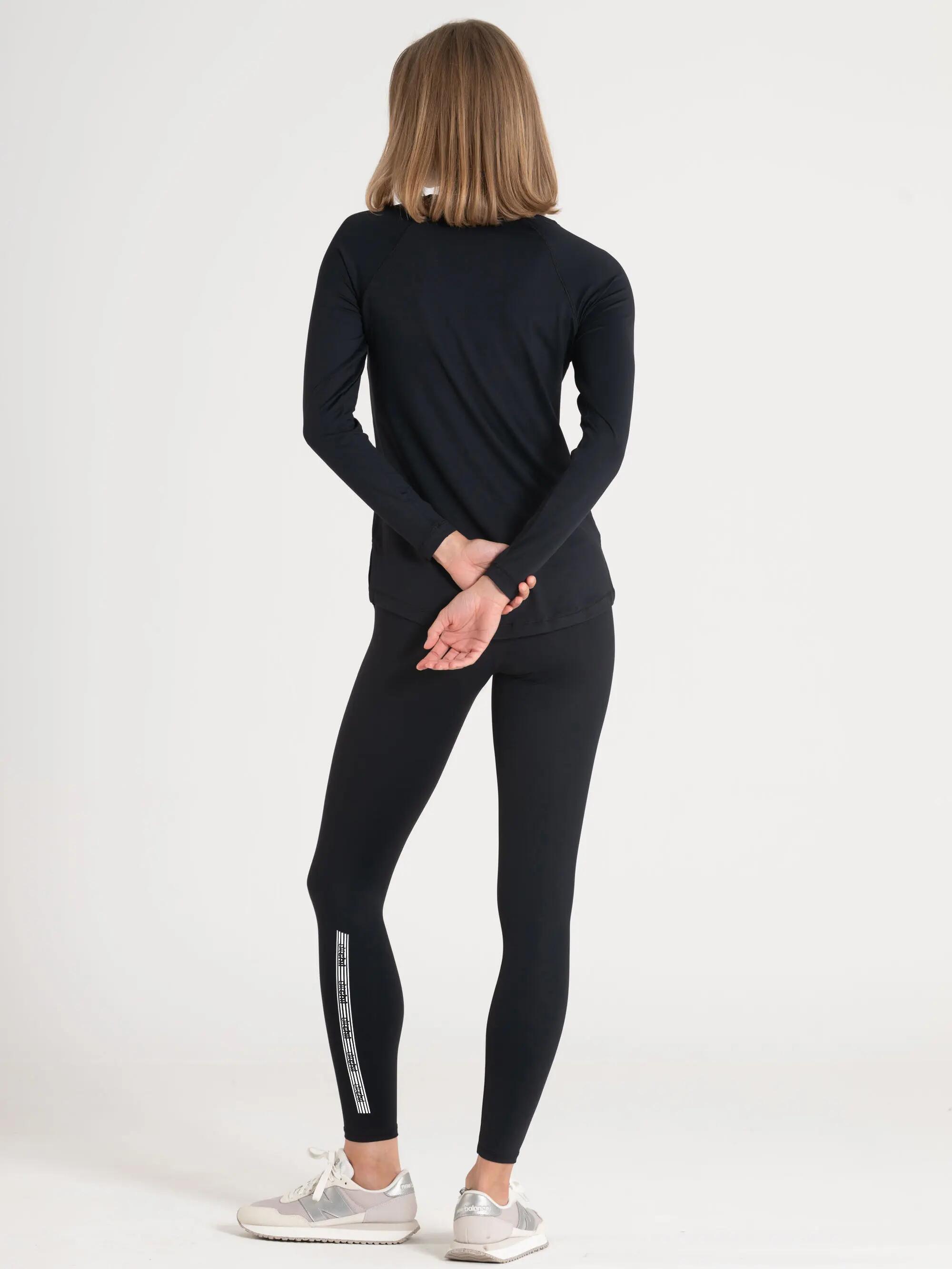 Leggings Fitness Mulher Detalhe Brilhante Jungle Preto 3/5