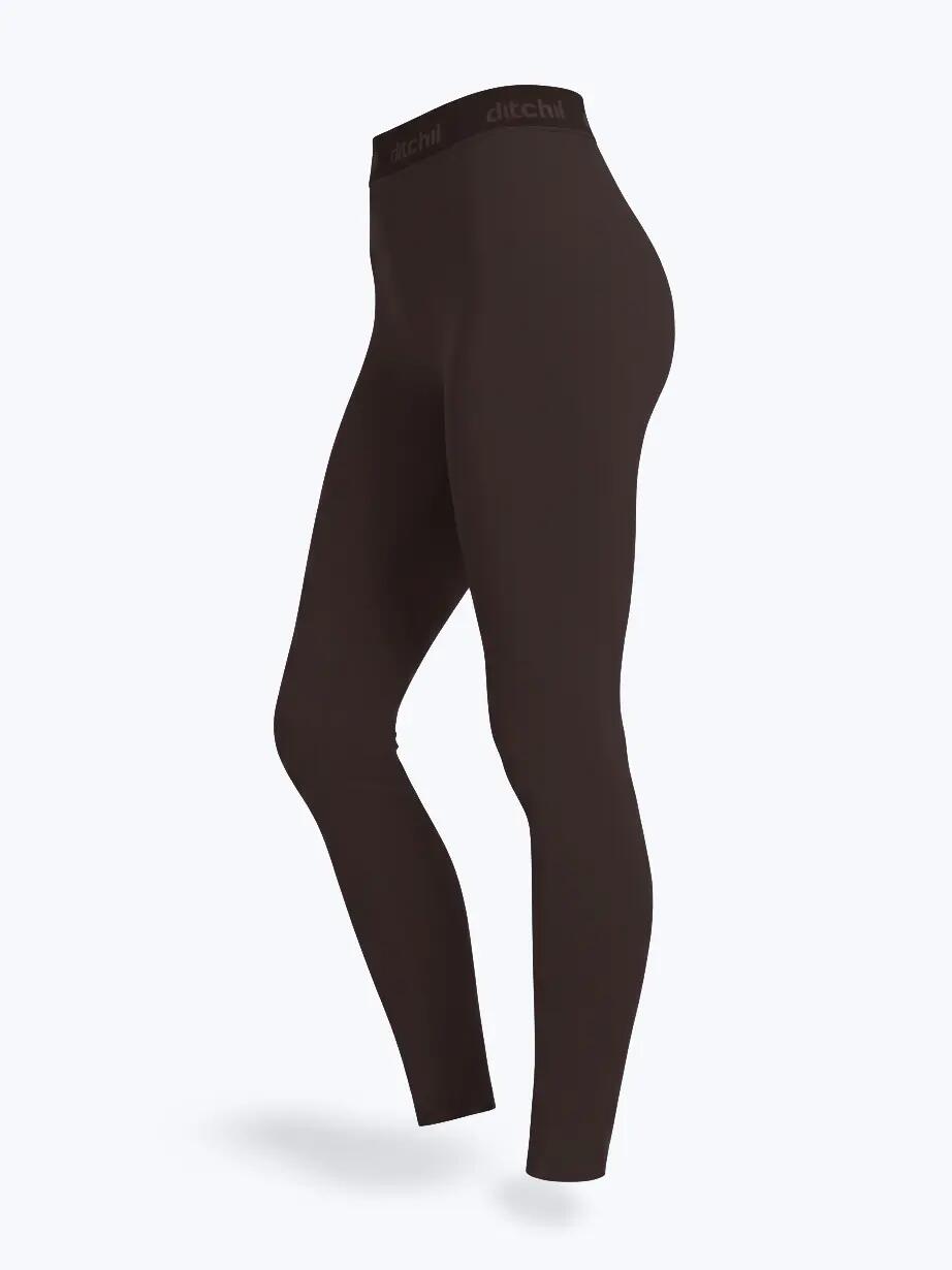Leggings Fitness Mulher Cós com Logótipo Journey Castanho 2/3