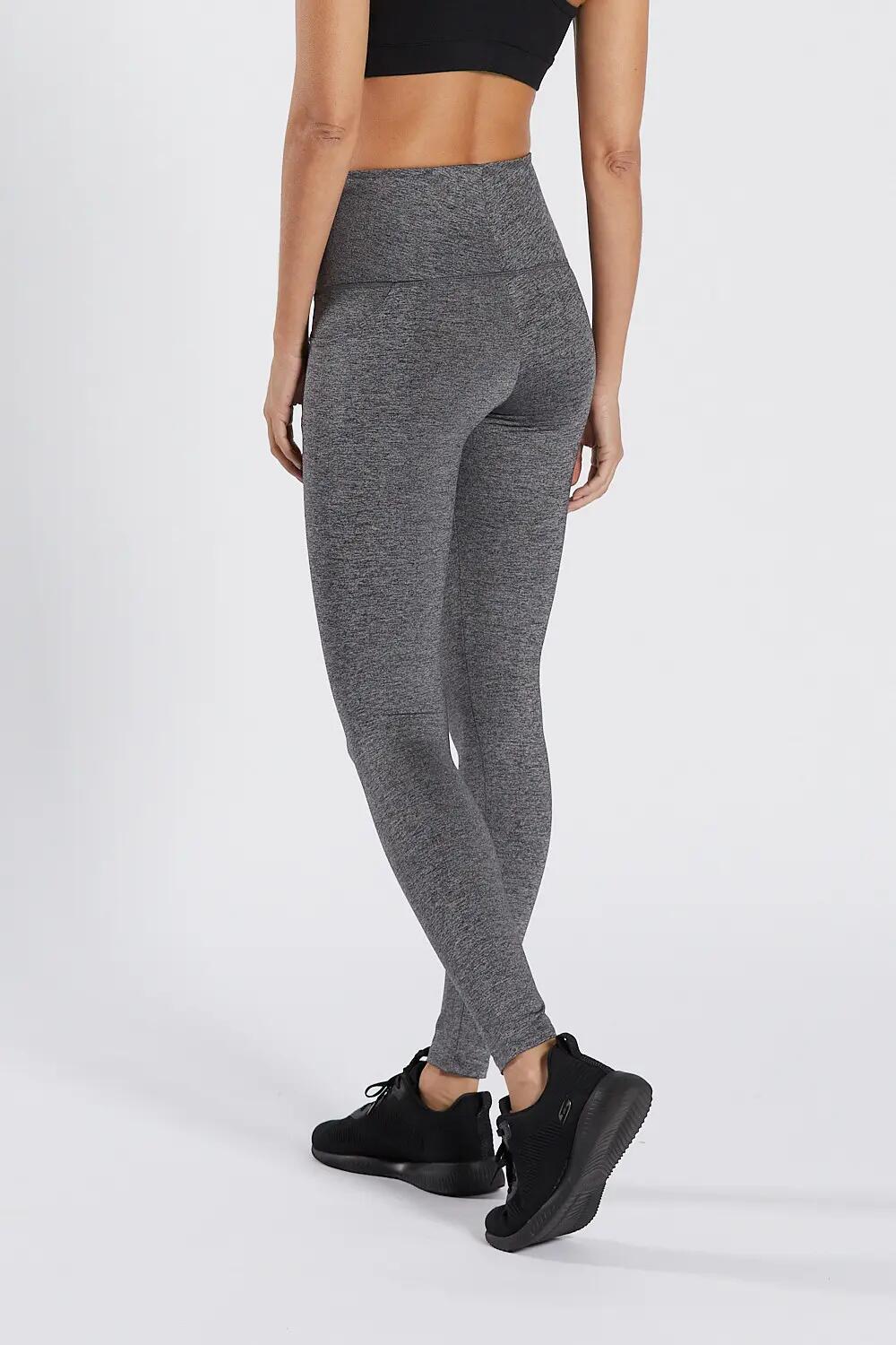 Leggings Fitness Mujer Tiro Alto Lotus Gris 2/4
