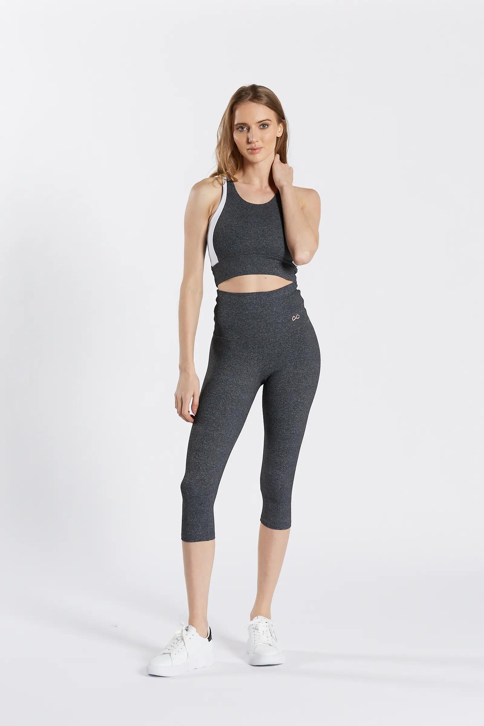 Mallas Pirata Fitness Mujer Secado Rápido Sparkle Gris 5/7