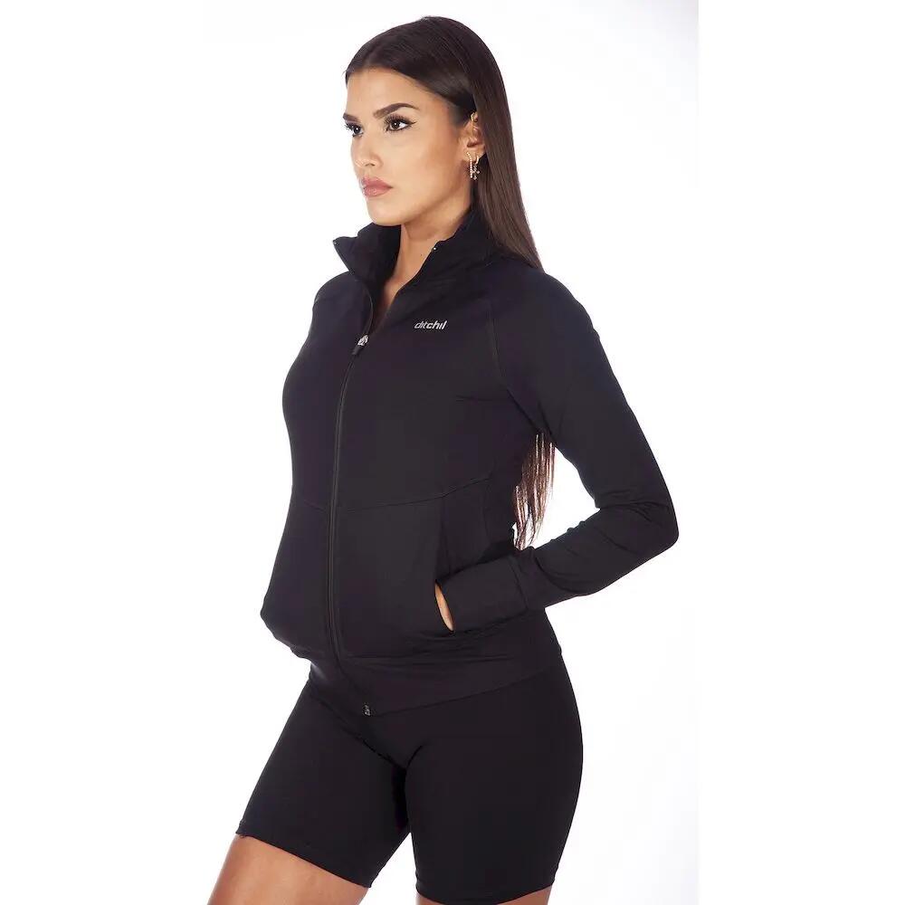 Chaqueta Fitness Mujer Secado Rápido Search Negro 7/7