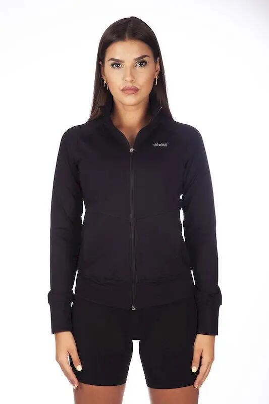 Chaqueta Fitness Mujer Secado Rápido Search Negro 4/7