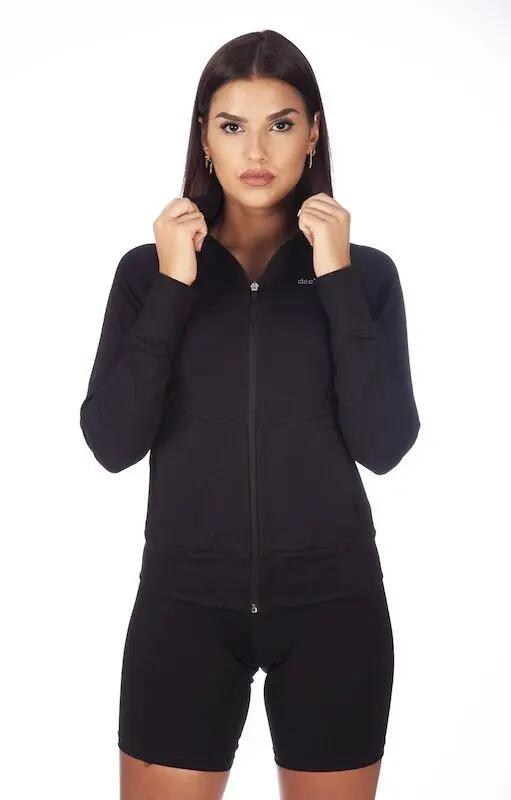 Chaqueta Fitness Mujer Secado Rápido Search Negro 3/7
