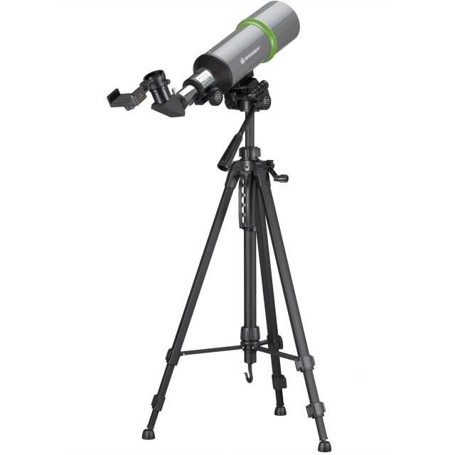 Bresser NightExplorer 80/400 Telescopio compatto con supporto per smartphone