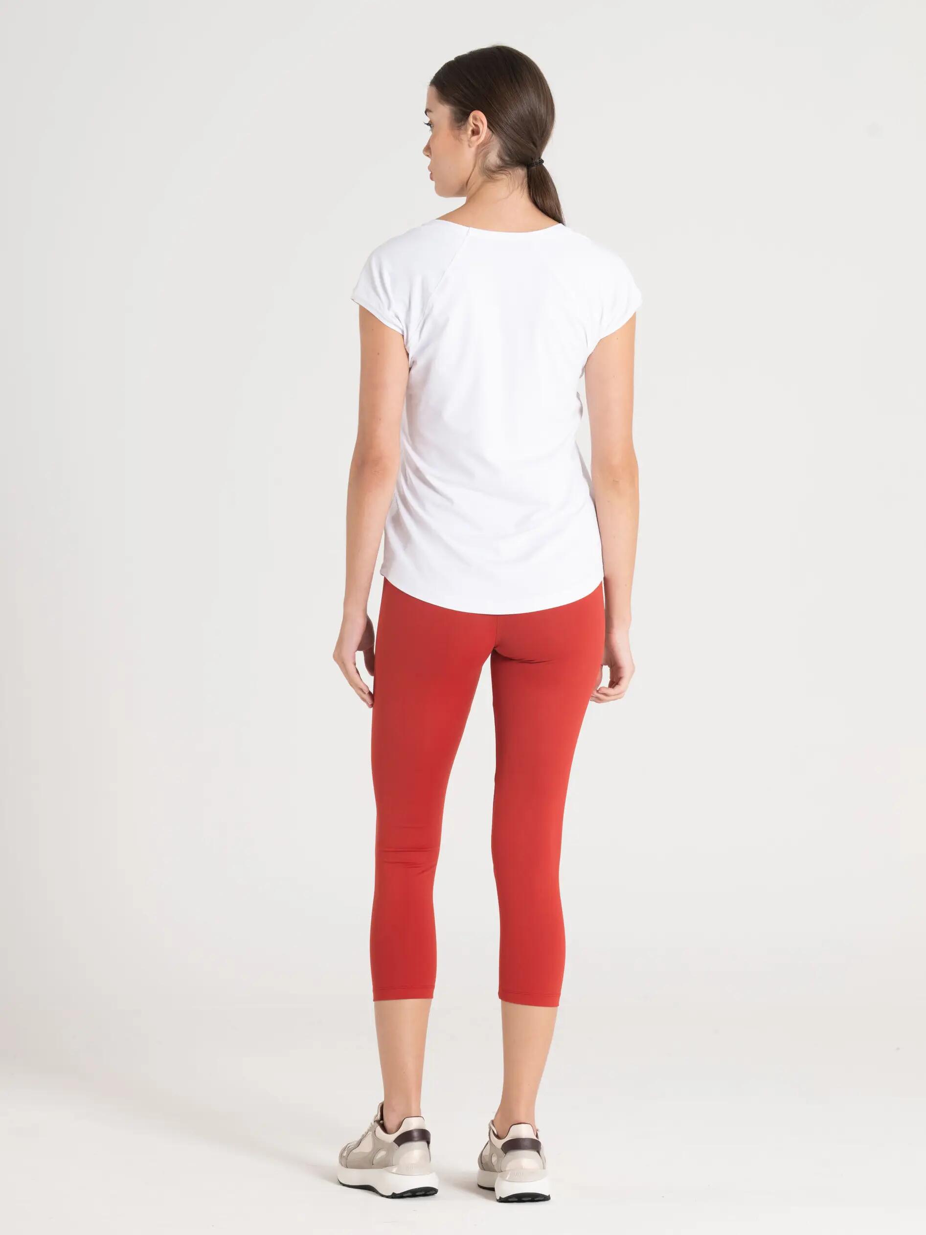 T-shirt Fitness Mulher Respirável Summit Branco 2/3
