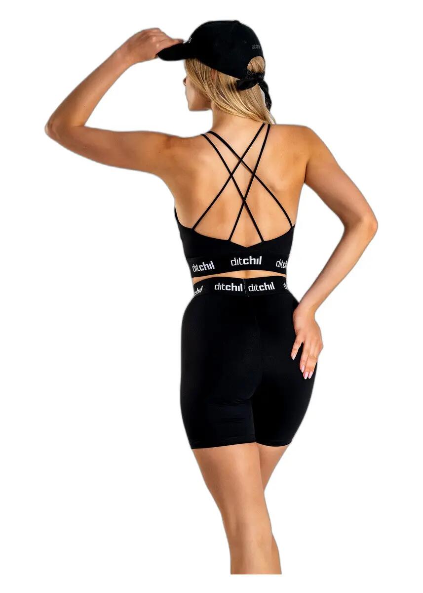 Calções Fitness Mulher Cintura Subida Utopia Preto 7/7