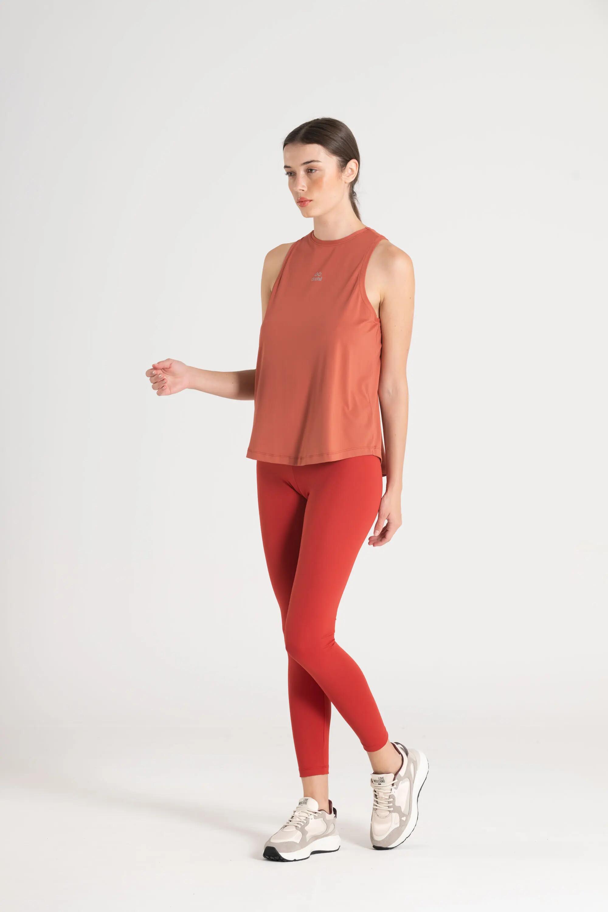Camisola Sem Mangas Fitness Mulher Cava Ampla Beyond Terracota 3/5
