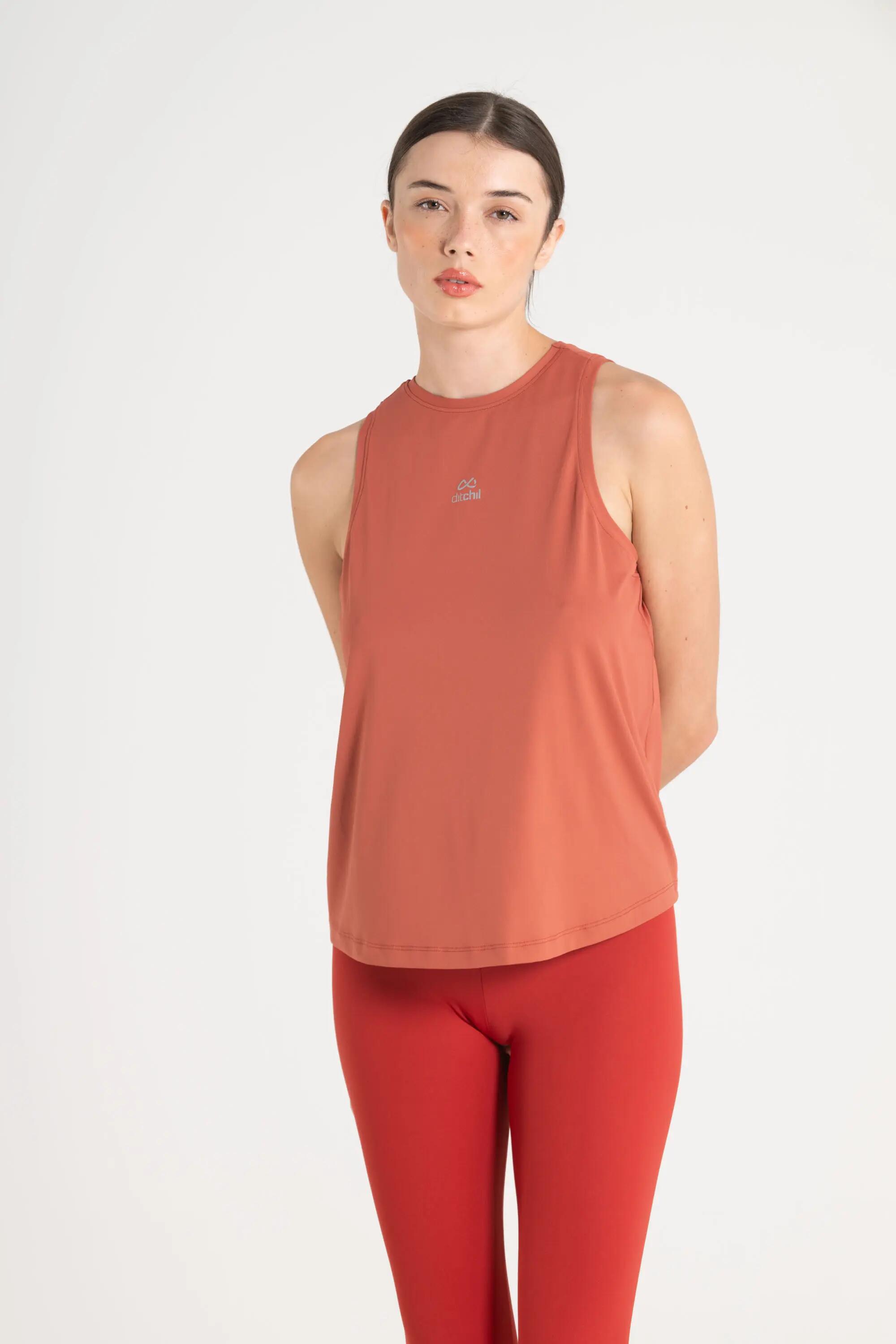 Camisola Sem Mangas Fitness Mulher Cava Ampla Beyond Terracota 2/5