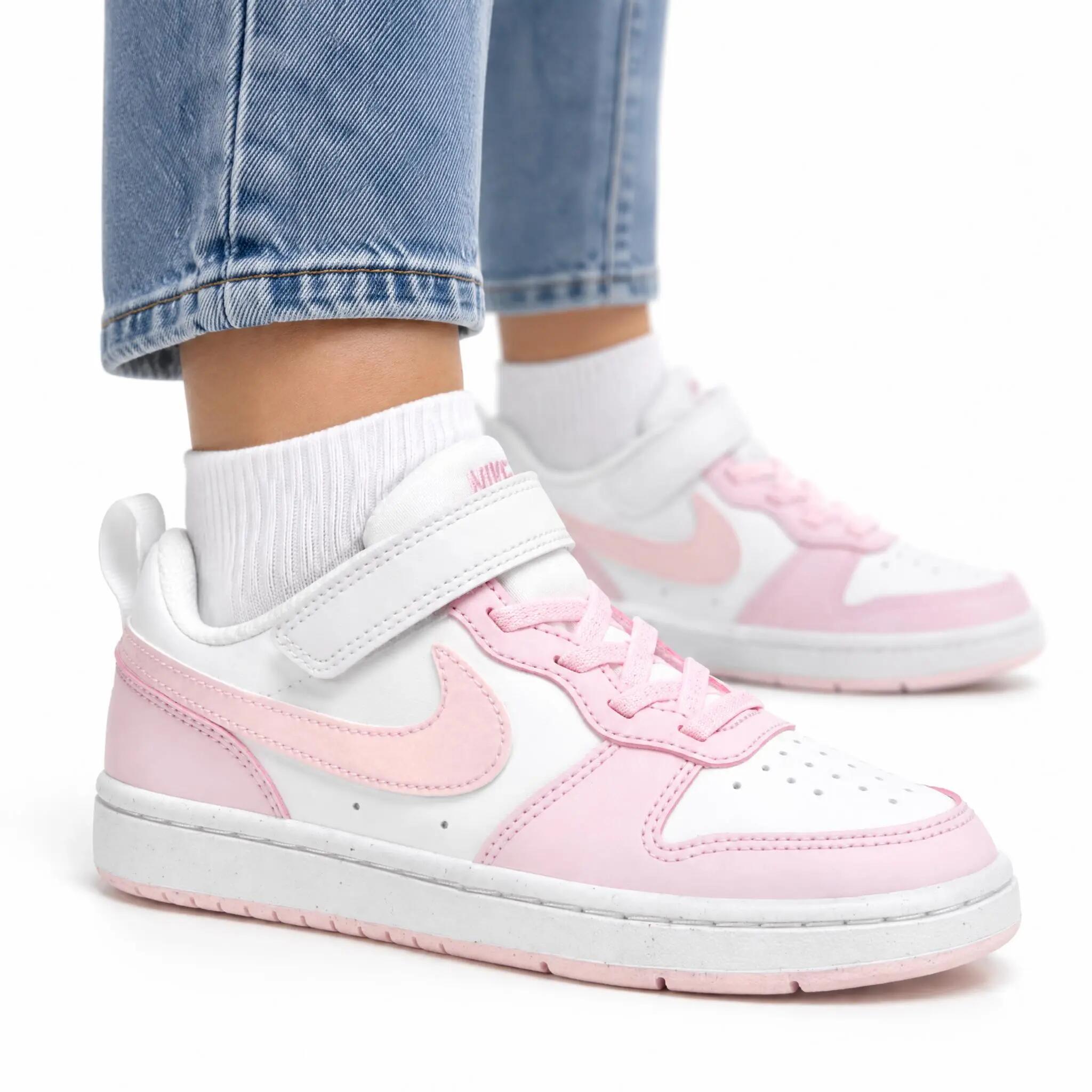 BUTY dziecięce NIKE COURT BOROUGH DV5457-105 zapinane na rzep wygodne 33,5 5/7