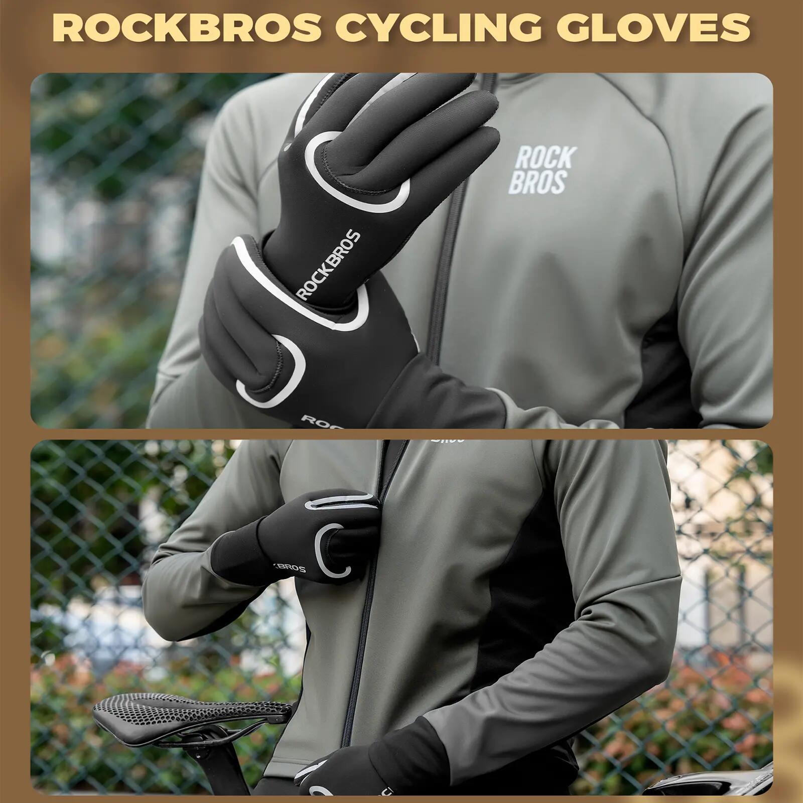 Lange Fahrradhandschuhe für den Winter 6/6